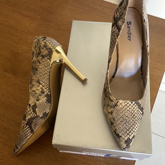 Sandler , neutral snake skin shoes. Worn once, good condition. - Picture 4 of 8
